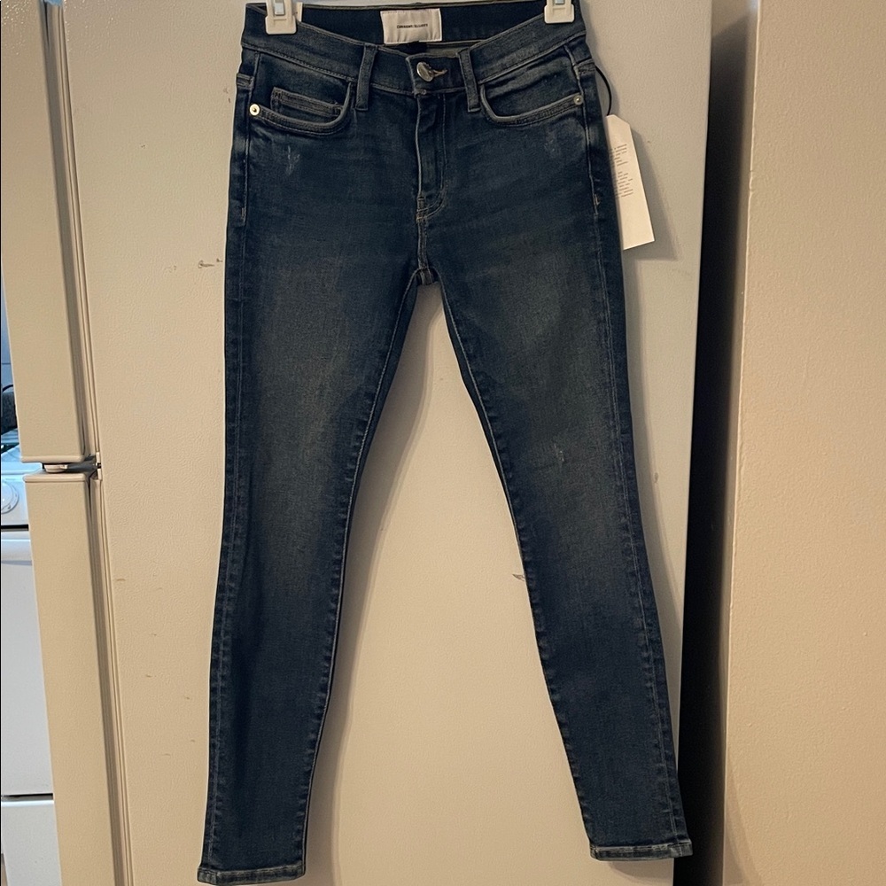 Current/Elliott NWT Size 24 The Stiletto Dark Blue Skinny Jeans